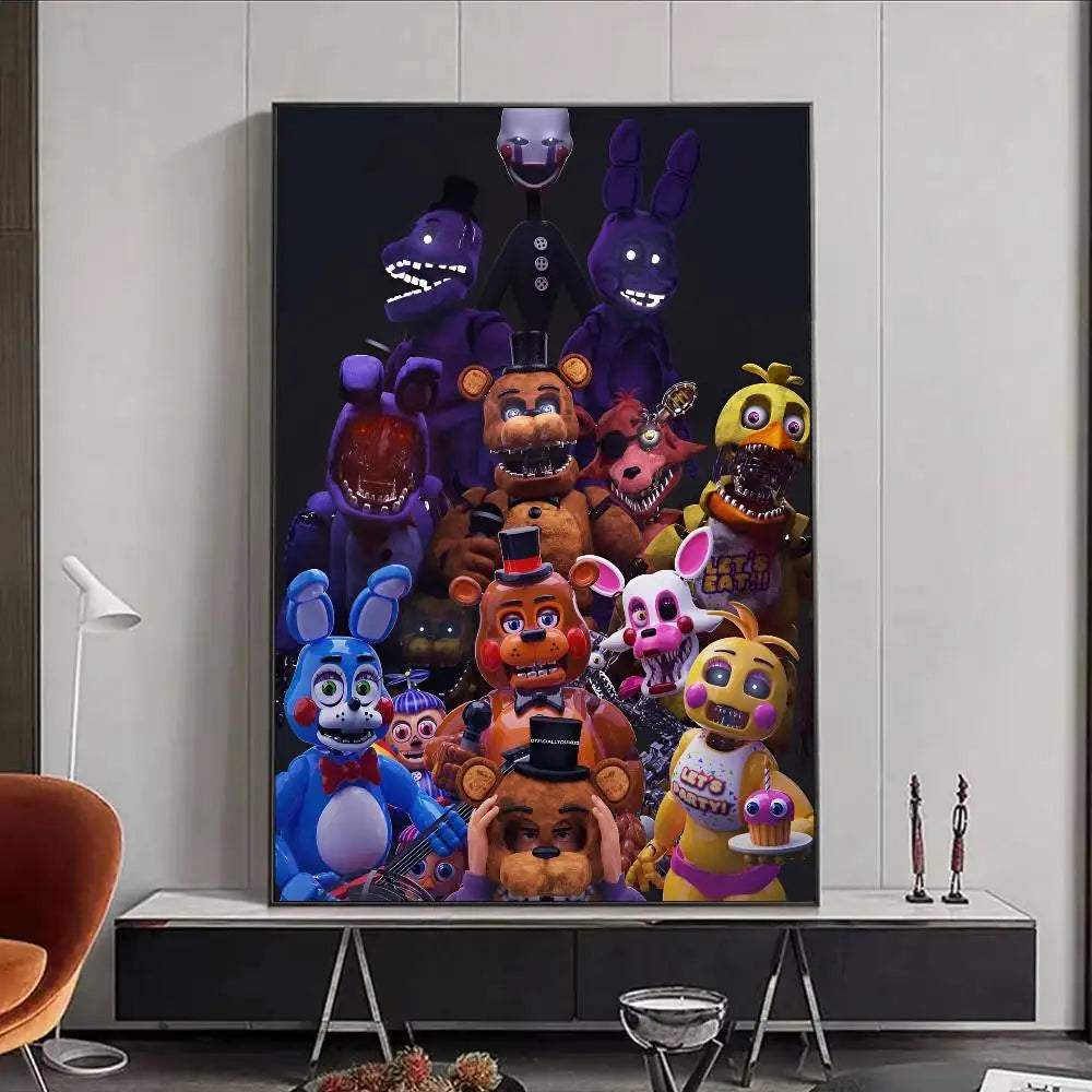 FNAF Five Nights at Freddy's Ultimate Group Poster | Waterproof Wall Art Poster Peaceful Pleasures Health and Wellness z4 15X20cmNoframe