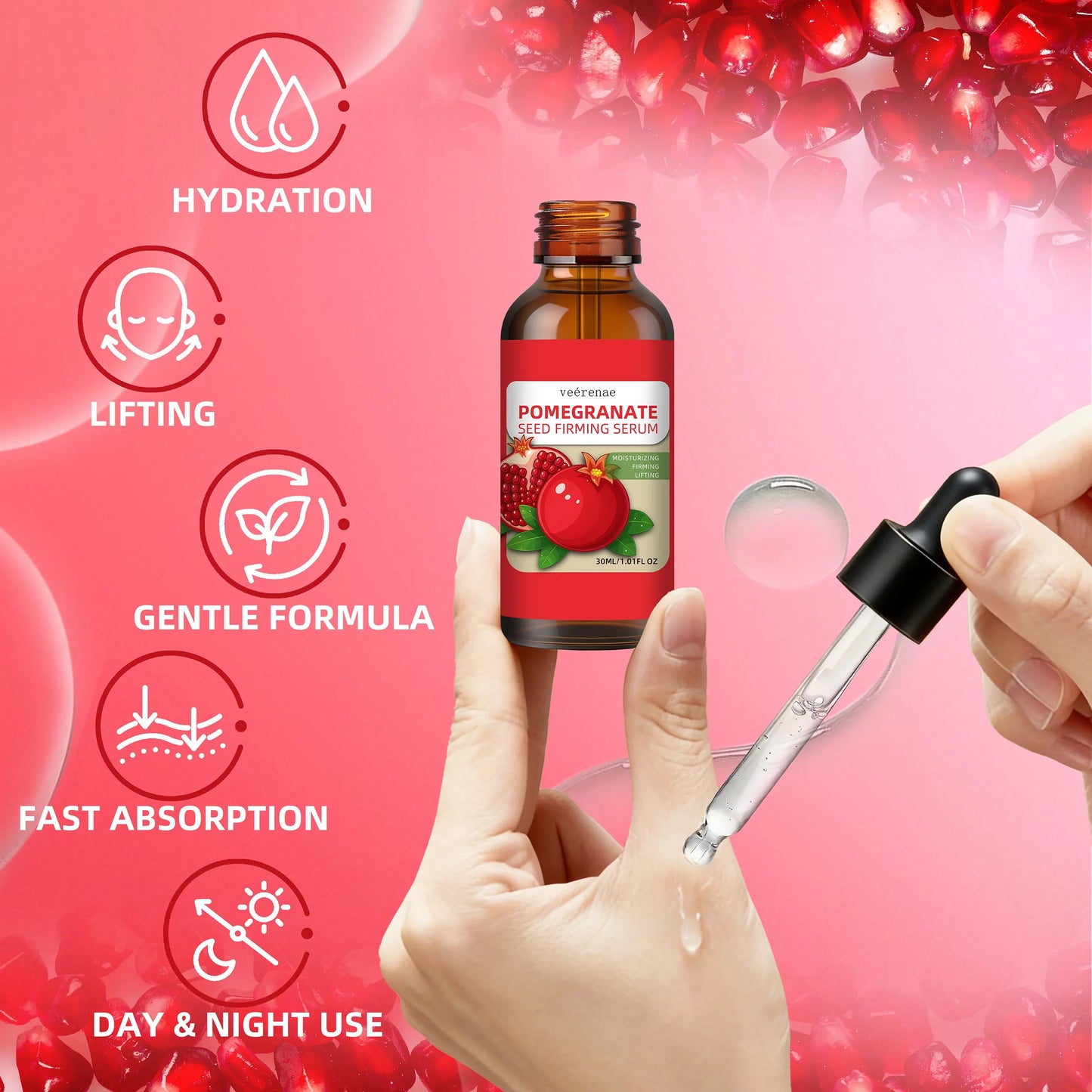 veérenae Pomegranate Seed Face Serum 2-Pack | Day & Night
