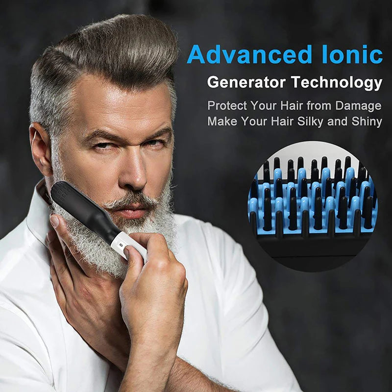 Professional Hair Straightener Multifunctional Quick Heated Men Beard Care Brush Hair Curler Brush Comb Hair Styler Tools Peaceful Pleasures Health and Wellness