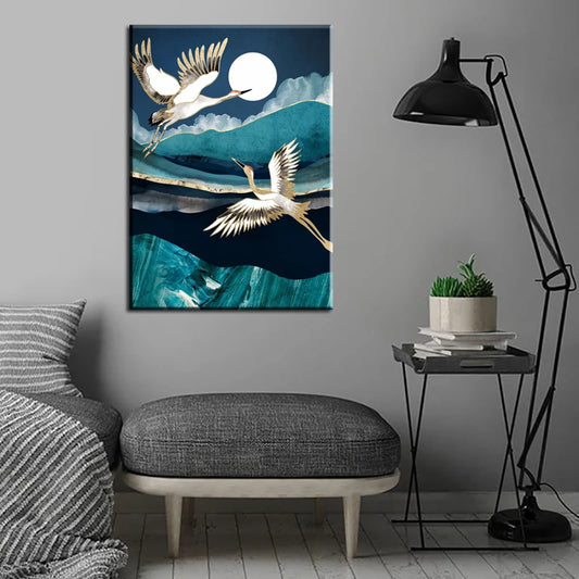Japanese SpaceFrog Canvas Wall Art | Modern Nature Home Decor Canvas Wall Art Peaceful Pleasures Health and Wellness