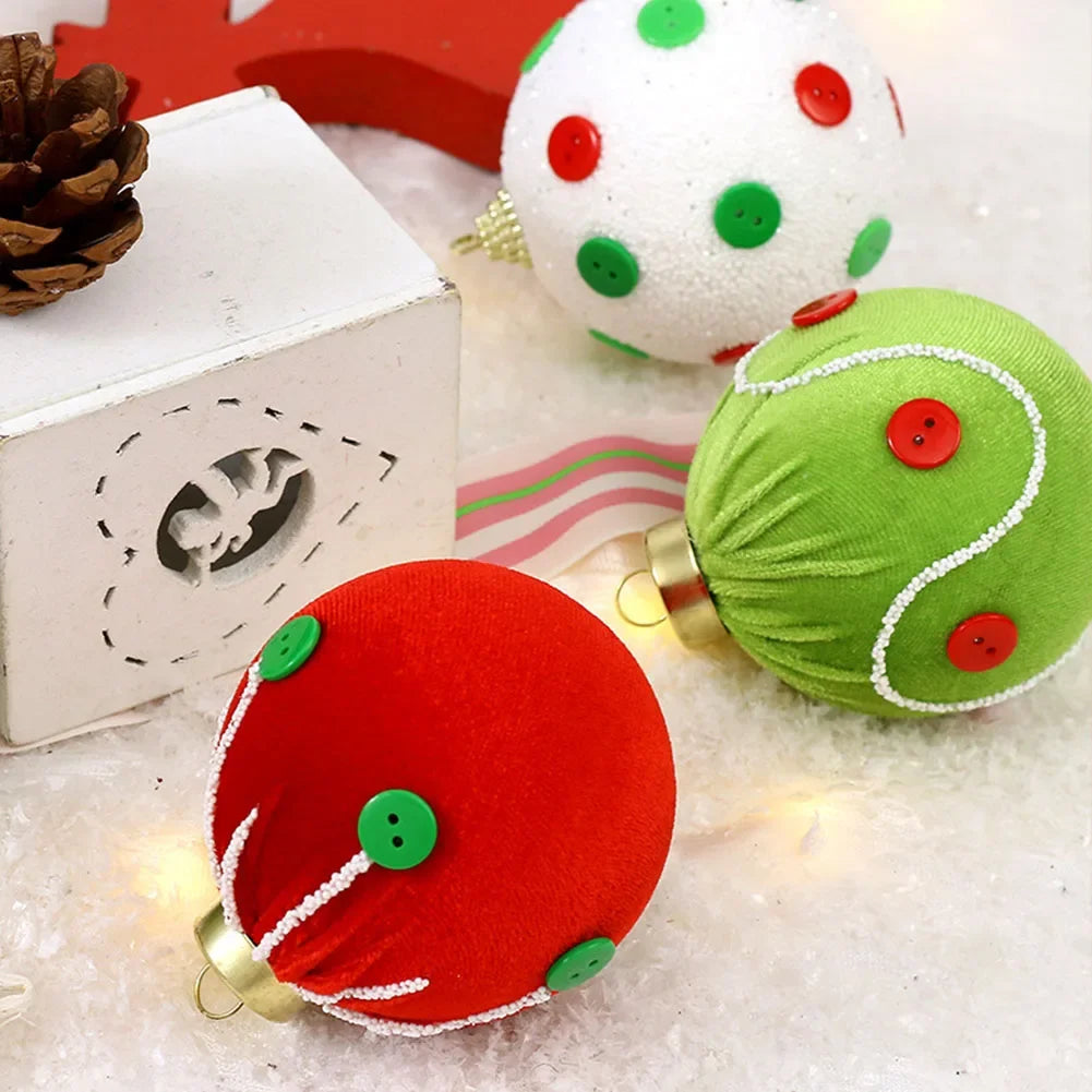 Christmas Foam Ball Ornaments Set of 6 – Holiday Tree Decor