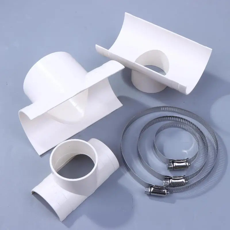 New PVC Open Tee Pipe Joint Repair Patch Drain Pipe Adapter Tube Connectors For Home Outdoor Industrial Plumbing Accessories Peaceful Pleasures Health and Wellness
