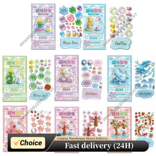 Relief Design 3D Embossed Sticker Puffy Texture Decorative Puffy Sticker Sheet Handmade DIY Creative Gift Party Favor Peaceful Pleasures Health and Wellness