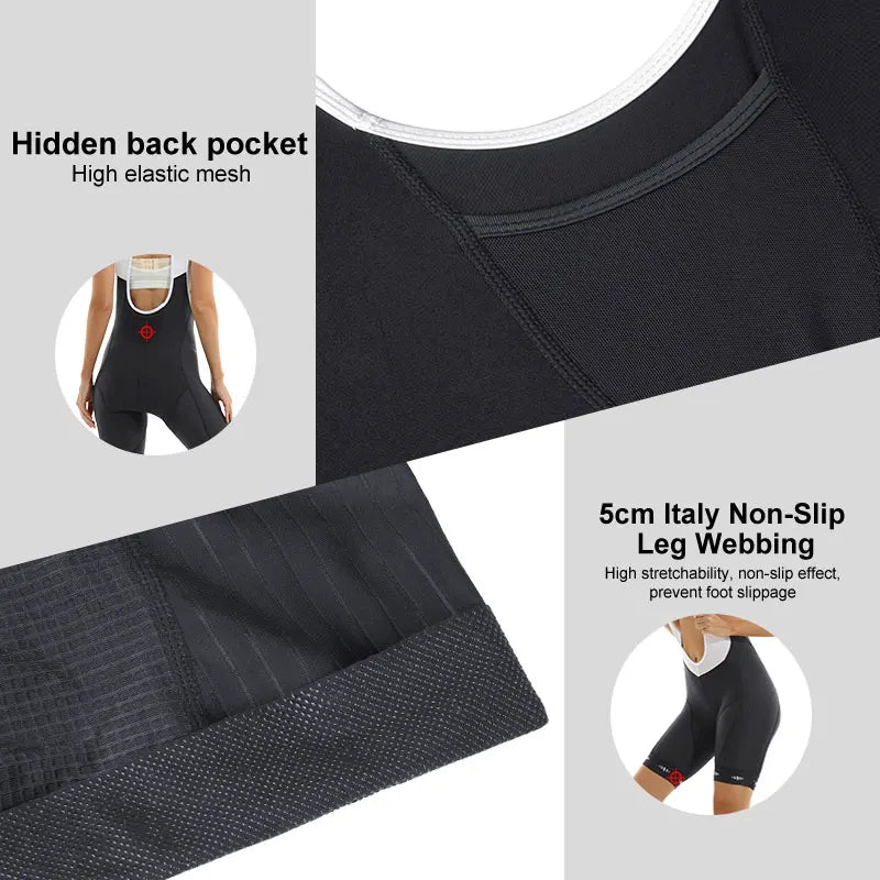 X-TIGER Women's Padded Cycling Bib Shorts UPF 50+ MTB Tights