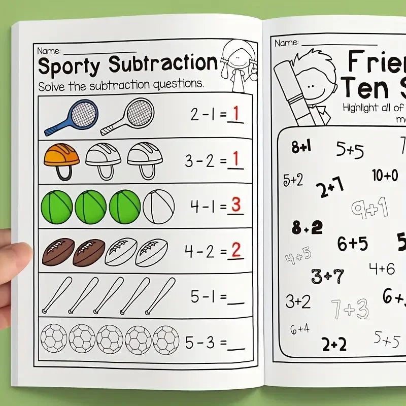Addition Subtraction Workbooks Kids Math Practice Activity Books