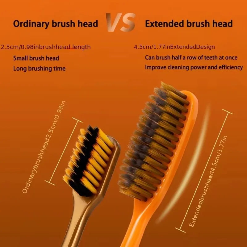 6-Pack Soft Bristle Toothbrushes – Long Handle Family Set