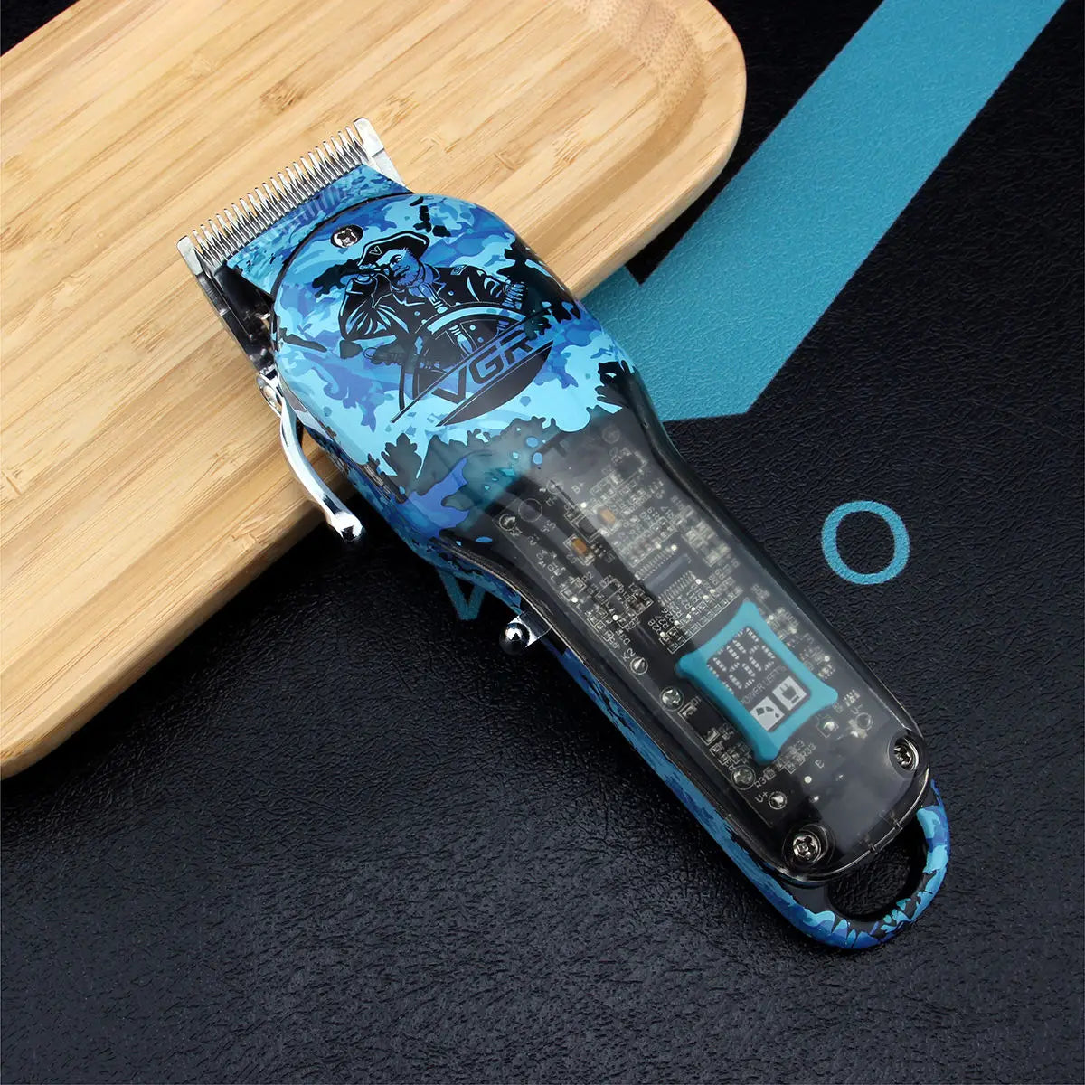 VGR Barber Hair Cut Machine Cordless Hair Trimmer Rechargeable Transparent Barber Professional Hair Clipper for Men V-685 Peaceful Pleasures Health and Wellness