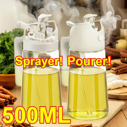 2-in-1 500ml Oil Sprayer & Dispenser Bottle | Kitchen & Air Fryer Oil Sprayer Bottle Oasis Select