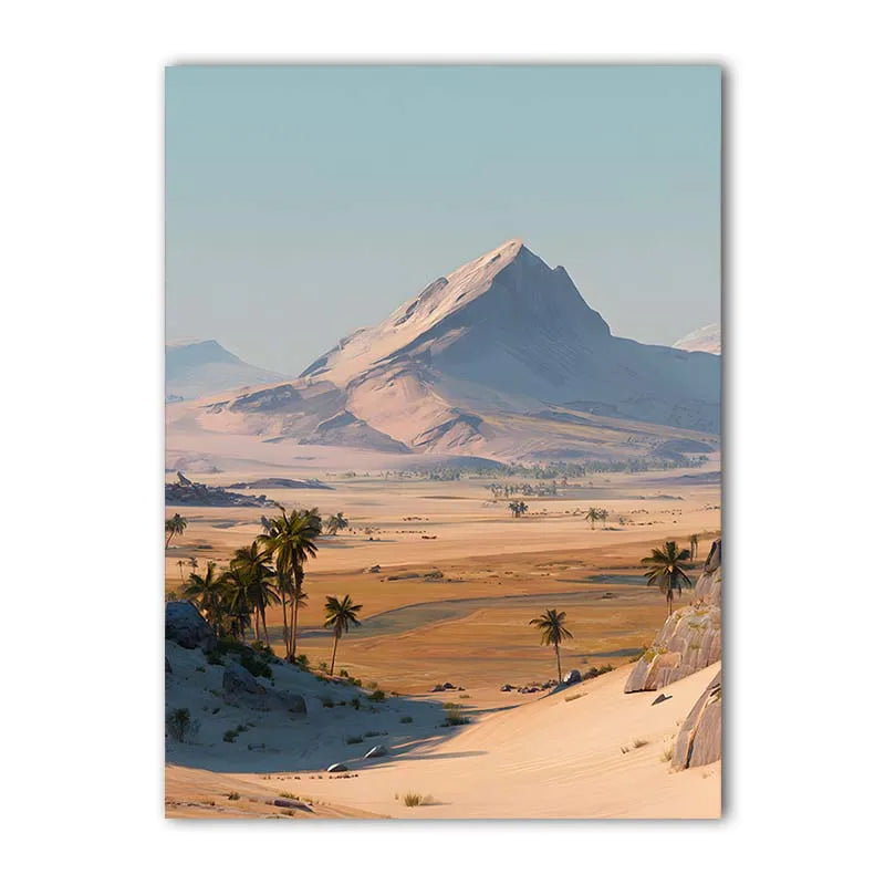 Desert Landscape Canvas Wall Art | Modern Poster Print Canvas Wall Art Peaceful Pleasures Health and Wellness 05 20x25cm No Frame China Mainland