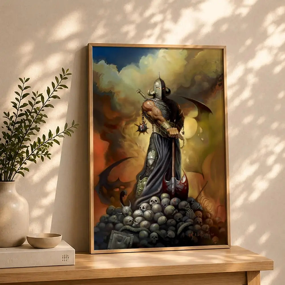 Frank Frazetta HD Poster – Self-Adhesive Waterproof Wall Art Wall Art Poster Peaceful Pleasures Health and Wellness White6 21X30cmNoframe
