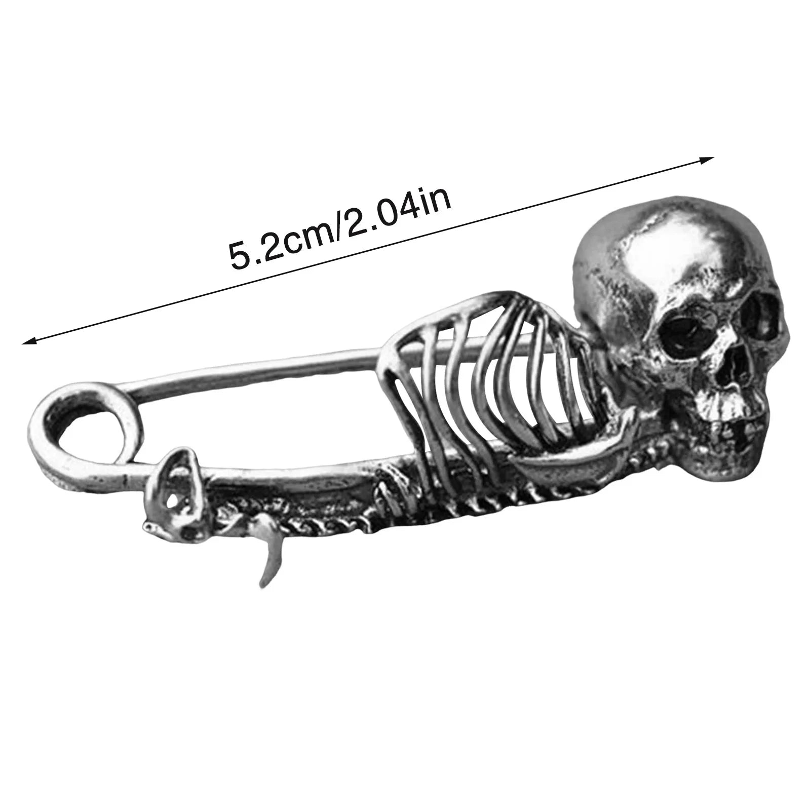 Gothic Style Skull Lapel Brooch Delicate Vivid Skull Brooch Badge Pin Suitable for Pins Collector Gifts Peaceful Pleasures Health and Wellness