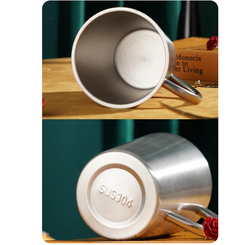 300ml Double-Wall 304 Stainless Steel Insulated Mug – Coffee, Tea & Hot Drink Cup