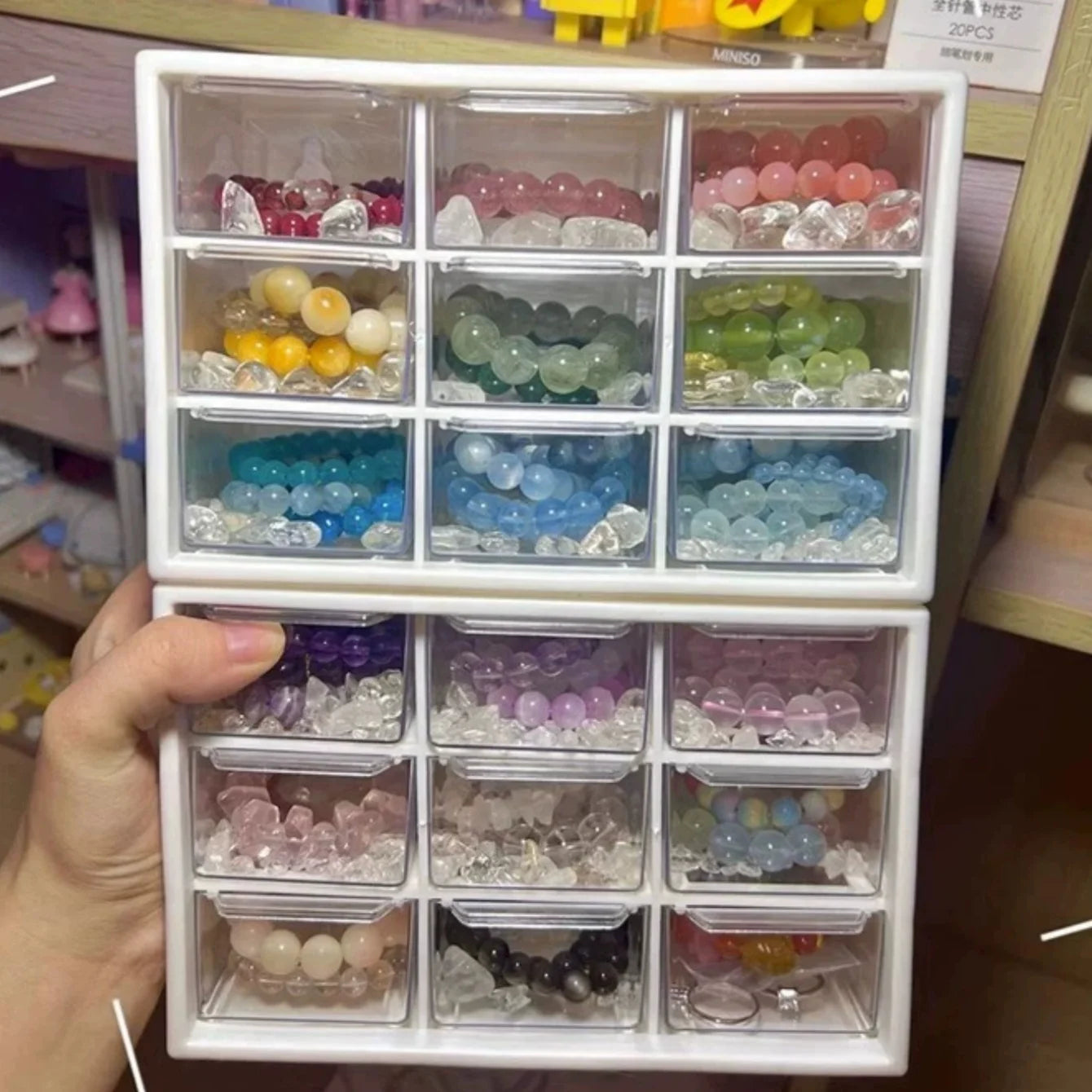 Transparent Drawer Storage Box | Jewelry & Makeup Organizer Drawer Organizer Box Peaceful Pleasures Health and Wellness