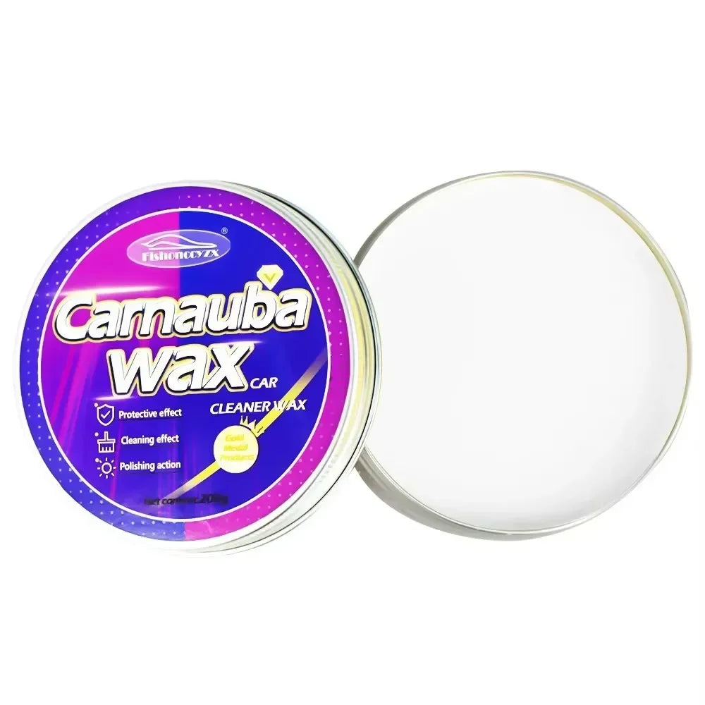 Car Wax Auto Paint Care Carnauba Paste Wax Brazilian Polishing Wax Paste High Gloss Shine Super Hydrophobic Coating Glazing Peaceful Pleasures Health and Wellness For white car