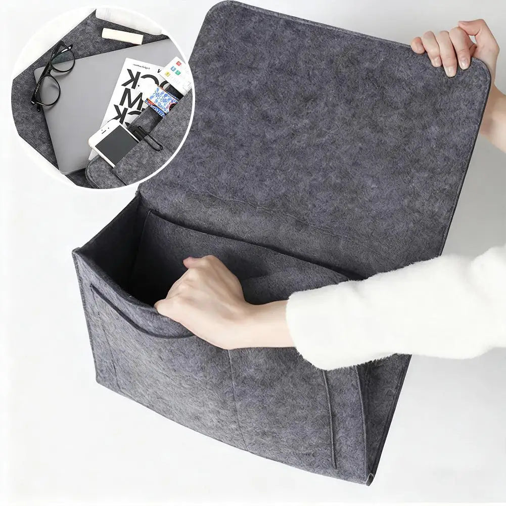 Felt Bedside Hanging Organizer | Multi-Pocket Bed Storage Caddy