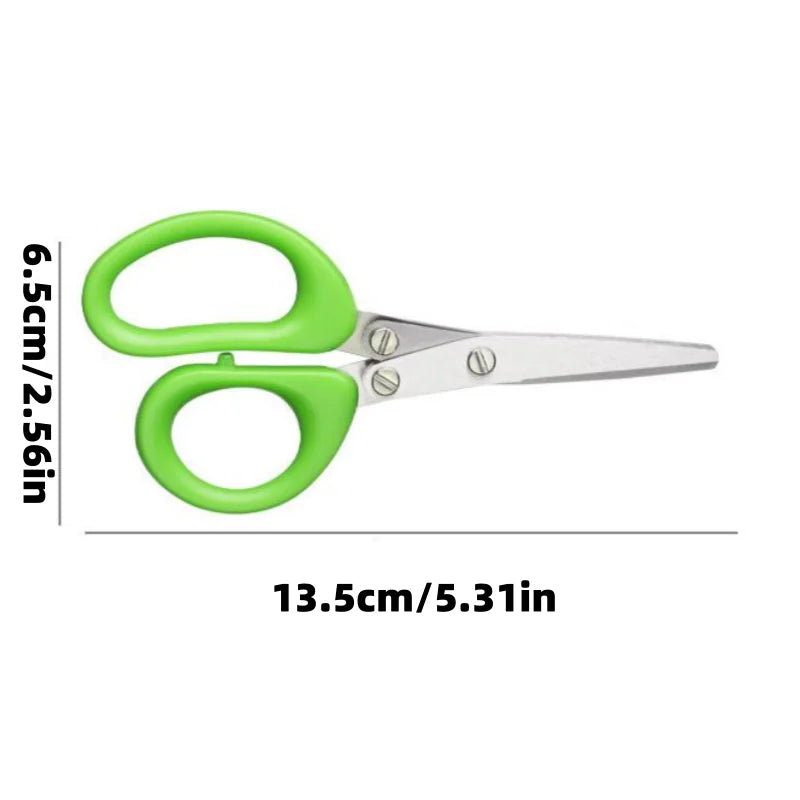 5-Layer Scallion Scissors | Stainless Steel Herb Kitchen Shears