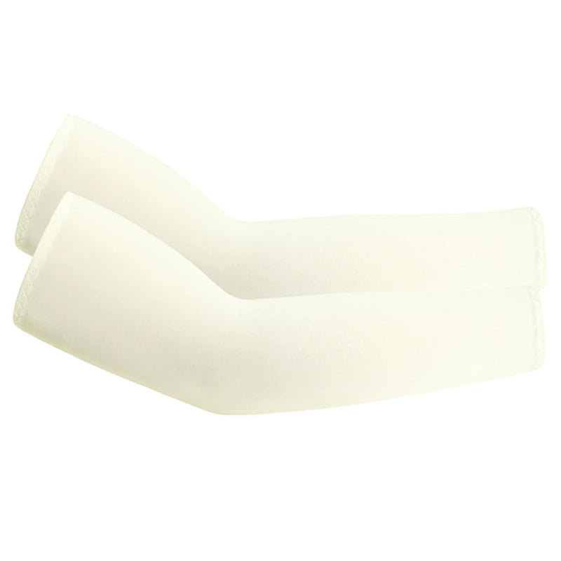 Unisex Cooling Arm Sleeves Elbow Cover Cycling Run Fishing UV Sun Protection Outdo Cool Arm Sleeves Peaceful Pleasures Health and Wellness cream color