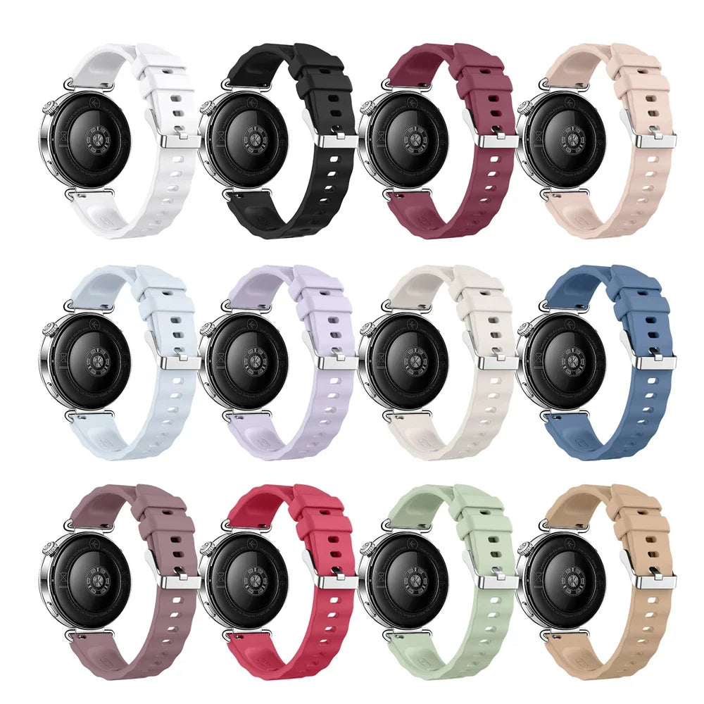 18mm Silicone Strap for Huawei GT6 GT5 GT4 & OPPO X2 Mini Peaceful Pleasures Health and Wellness