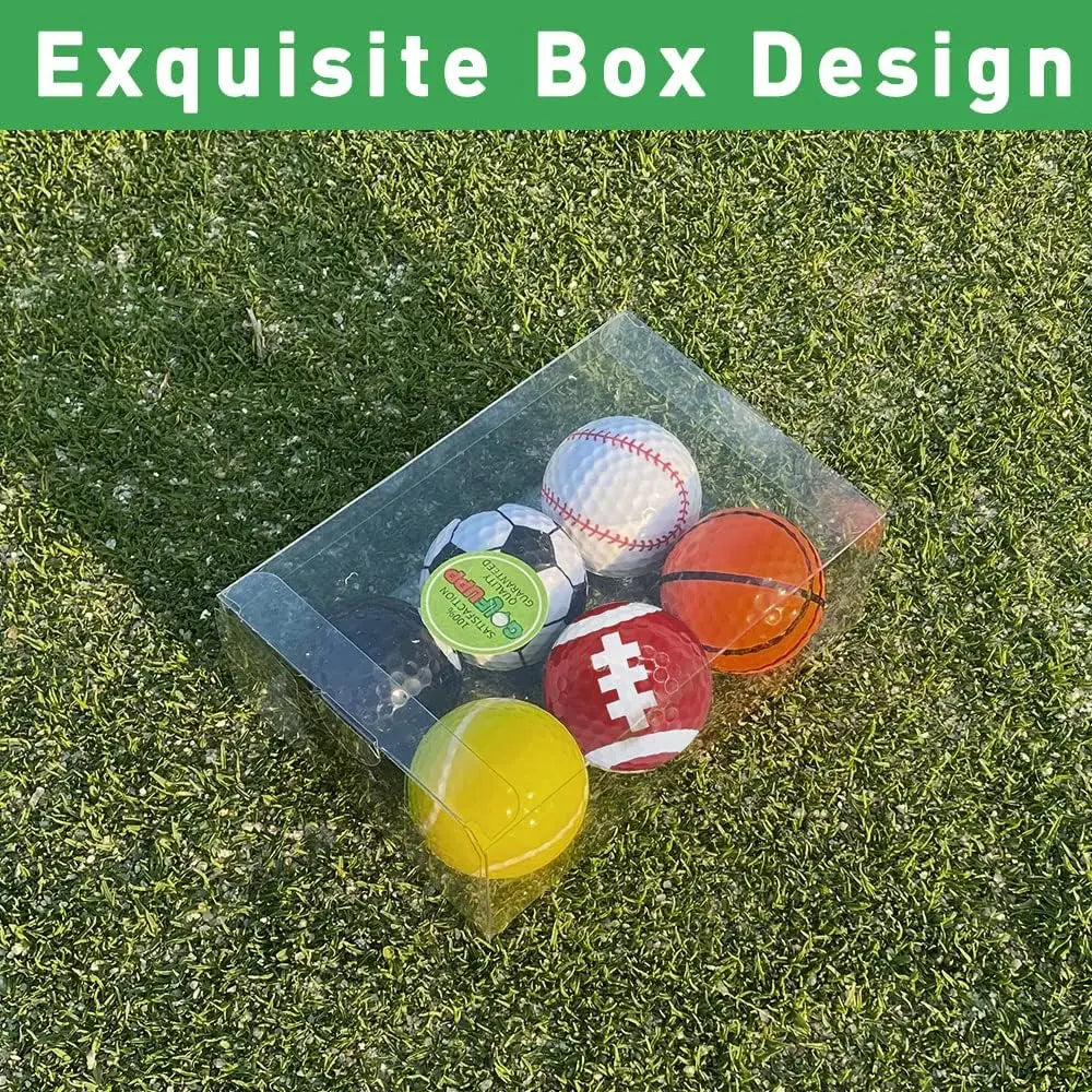 Funny Golf Balls, 6 Pack Colored Balls for Golfers, Fun Golf Balls - Novelty Gifts for Men, Golfing Accessories for Teenager Dad Peaceful Pleasures Health and Wellness 6pcs with box