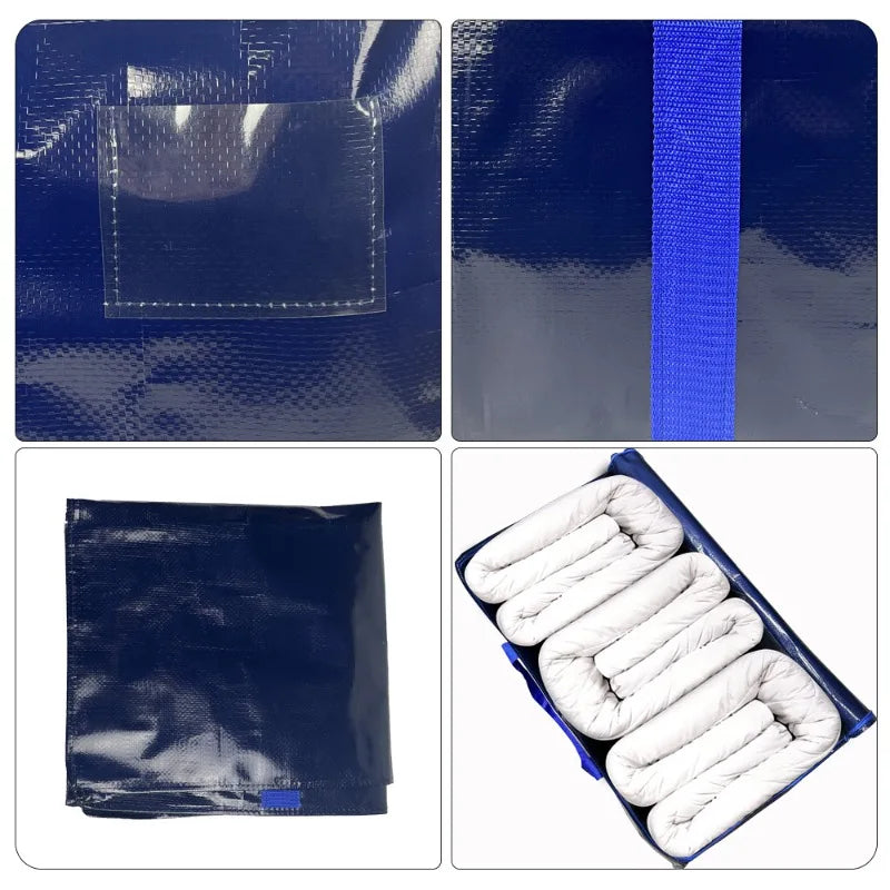 Large Heavy Duty Waterproof Woven Moving Storage Bag – Foldable