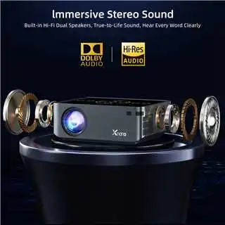 Native 1080P 8K Decode Smart Projector Android 9.0 350ANSI Dual WiFi BT5.0 Dolby Audio 4D Keystone Home Theater Projector Peaceful Pleasures Health and Wellness