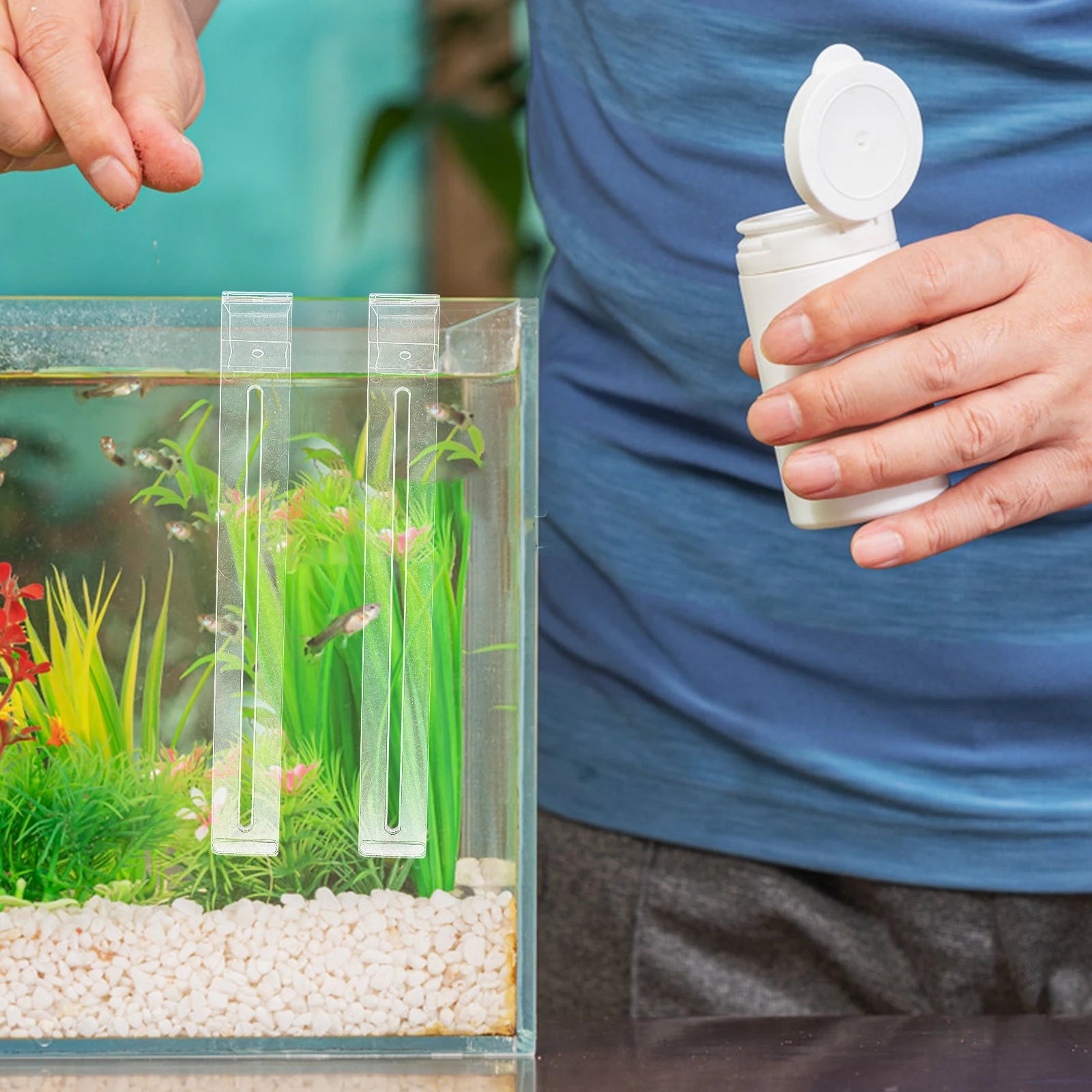 2Pcs Adjustable Clear Aquarium Hooks Multipurpose Turtle Basking Platform Fish Tank Accessory Set Tropical Fish Tank Accessories Peaceful Pleasures Health and Wellness