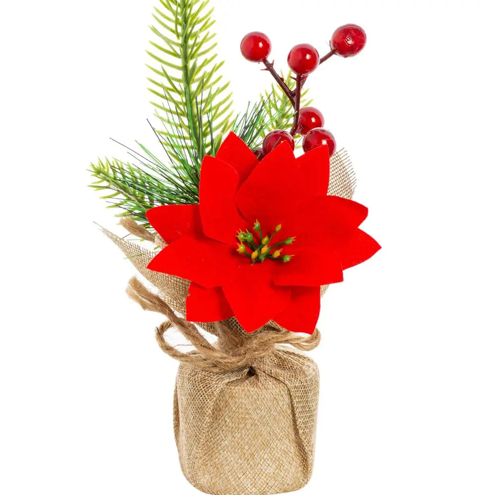 Artificial Flower Bonsai Set 2/5pcs – Home & Wedding Décor