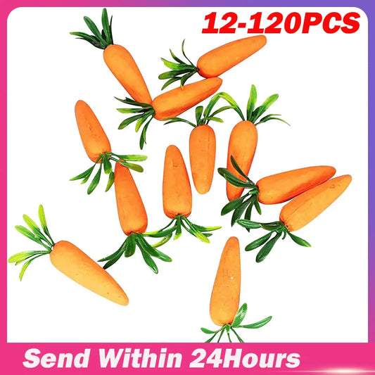 12 Artificial Foam Carrots Easter & Spring Party Decorations Easter Decor Set Peaceful Pleasures Health and Wellness