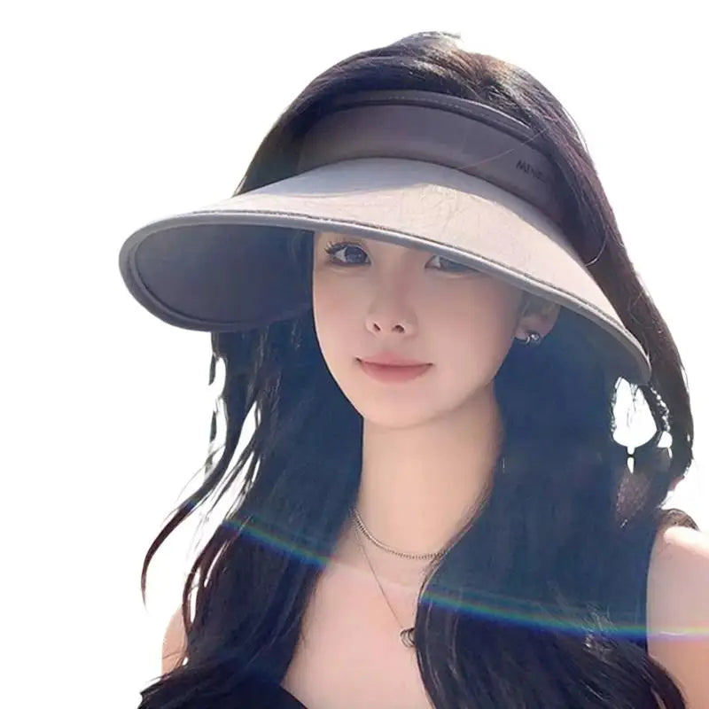 Women's Wide Brim Foldable Sun Hat – UV Protection Beach Cap