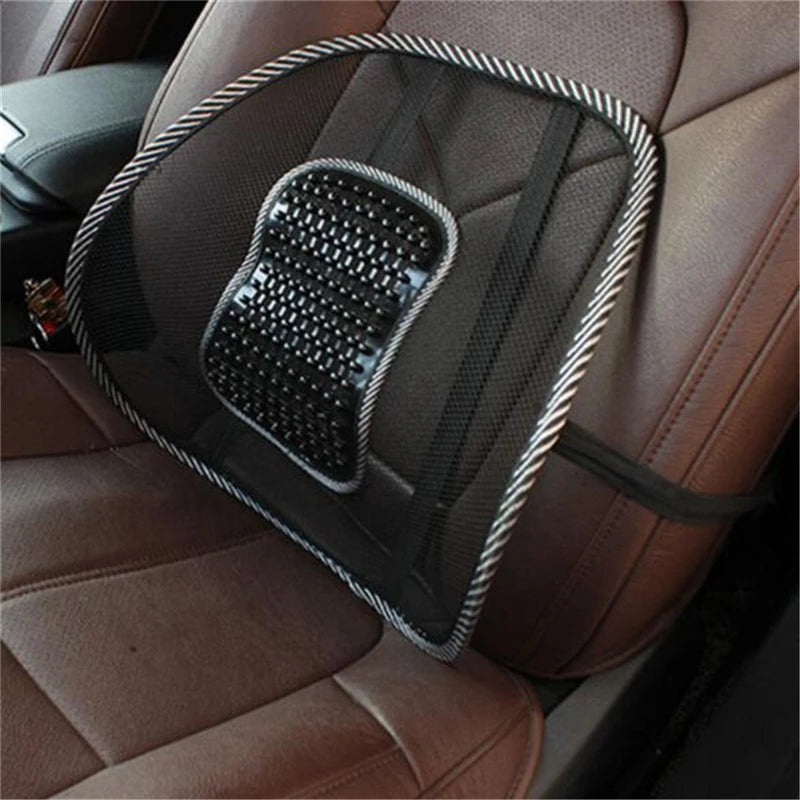 Car Seat Office Chair Massage Back Lumbar Support Mesh Ventilate Cushion Pad Black Mesh Back Lumbar Cushion For Car Driver Peaceful Pleasures Health and Wellness