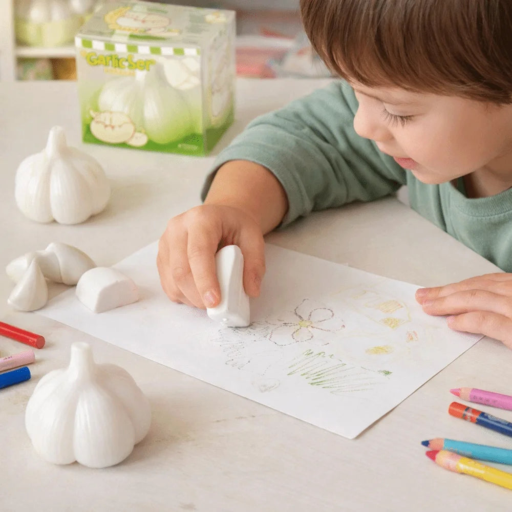 Garlic Shaped Novelty Rubber Eraser – Funny Cute Stationery
