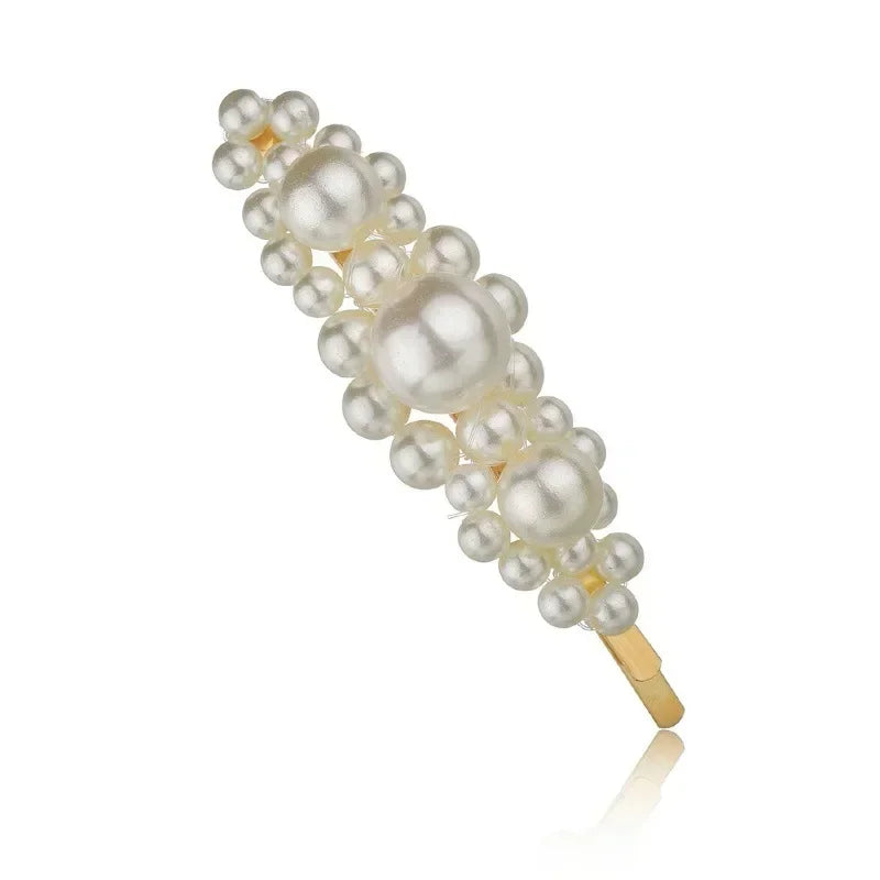10pcs Pearl Flower Hair Clips Barrettes Set for Women & Girls