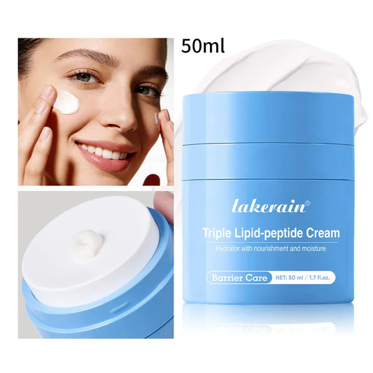 Lakerain Triple Lipid Peptide Cream – Hydrating Moisturizer Facial Moisturizer Cream Oasis Select