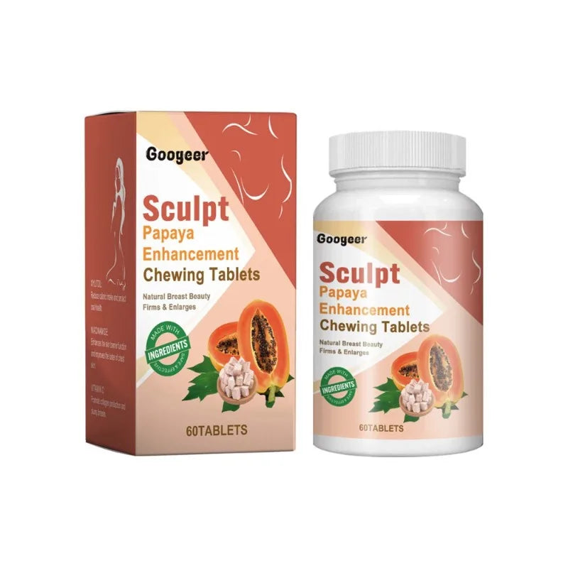 Googeer Papaya Chewing Tablets 60ct | Niacinamide & FOS