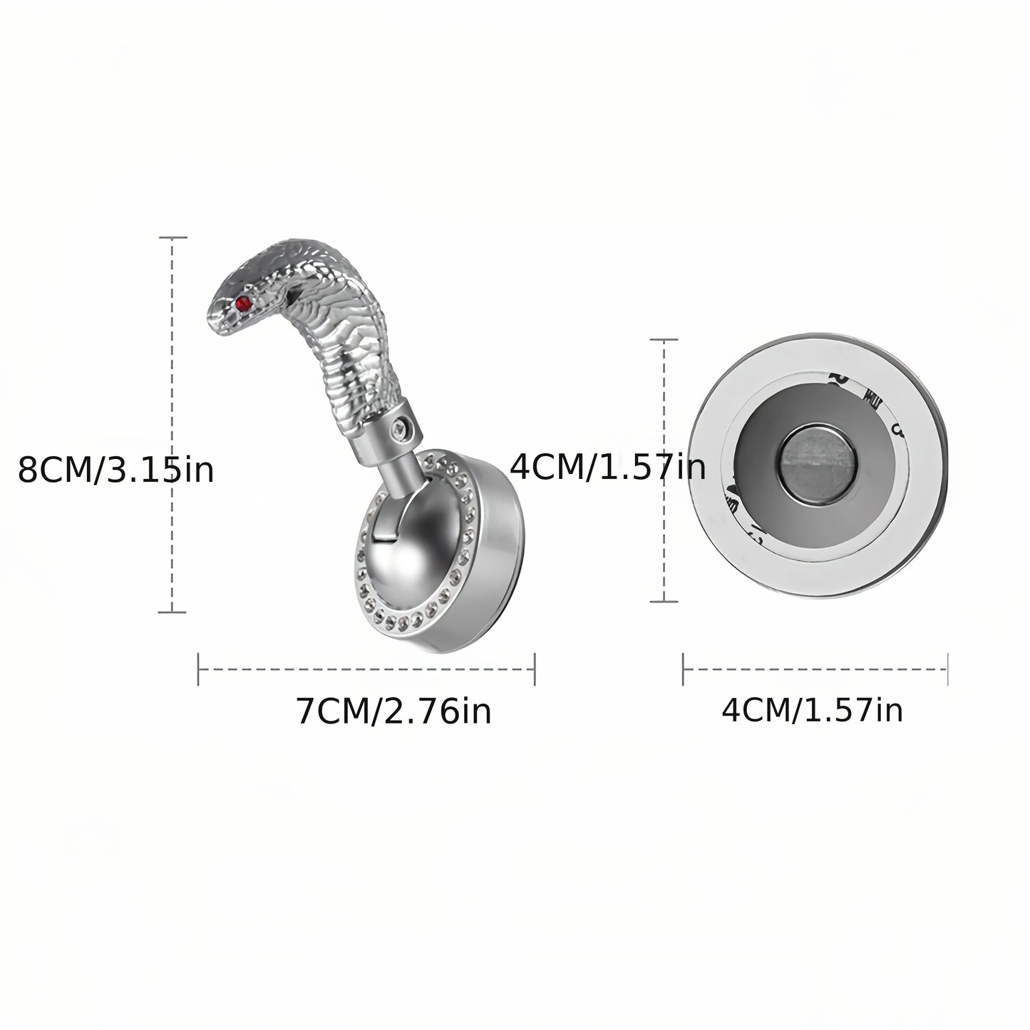 Metal Snake Car Push Start Button Cover | Alloy Joystick Decor