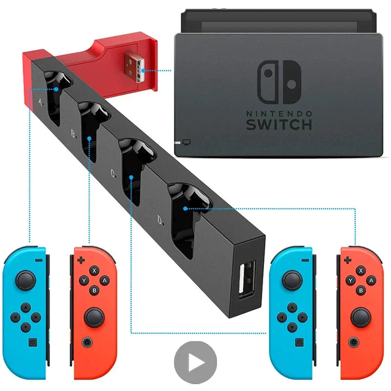 iPega Nintendo Switch JoyCon Charging Dock Station | 4–6 Port