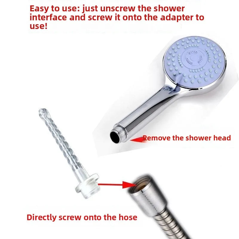 Silicone women's vaginal and anal shower head for home use men's and women's private shower head recommended for one-time use Peaceful Pleasures Health and Wellness