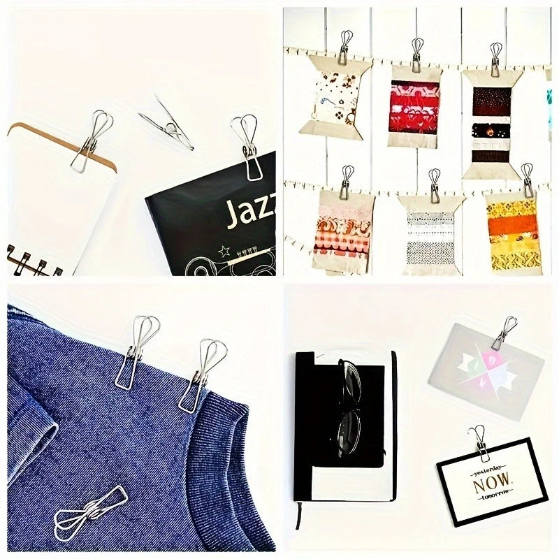 Stainless Steel Clothes Pins Durable Pegs Multi-purpose Metal Wire