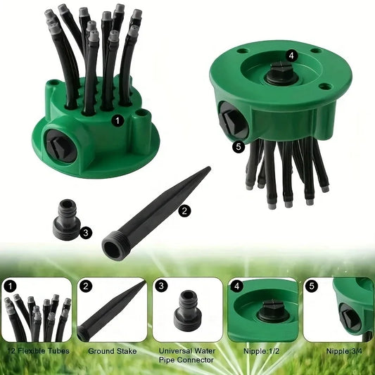 360° Rotating Garden Sprinkler – Adjustable Lawn Watering Tool Garden Sprinkler Oasis Select