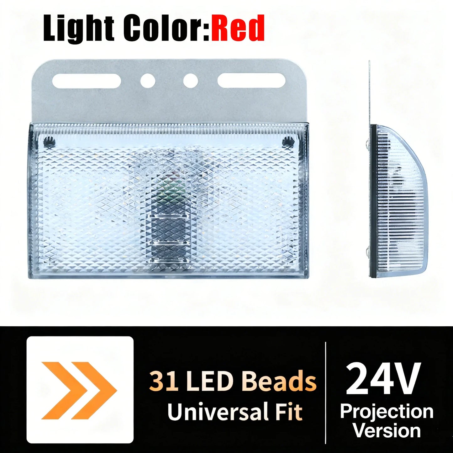 12V-24V 31-LED Side Marker Light | Truck Trailer Turn Signal