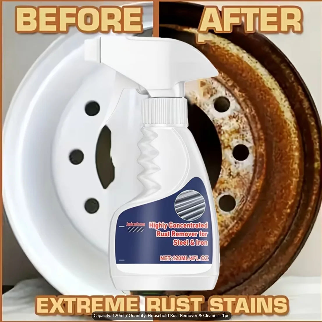 Concentrated Rust Remover Spray – Car, Steel & Metal Cleaner