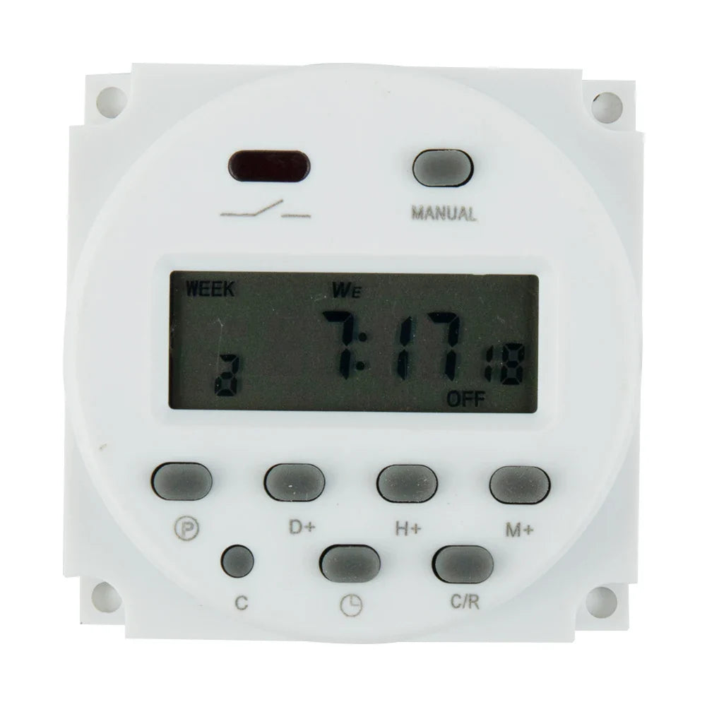 12V 16A Programmable Digital LCD Timer Switch – 16 On/Off