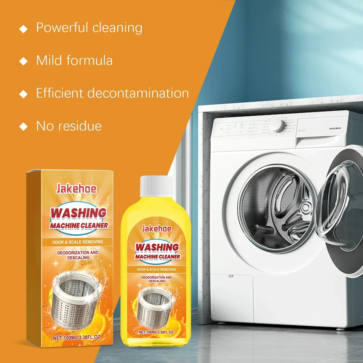 Jakehoe Washing Machine Cleaner – Deep Clean Inner Drum 100ml