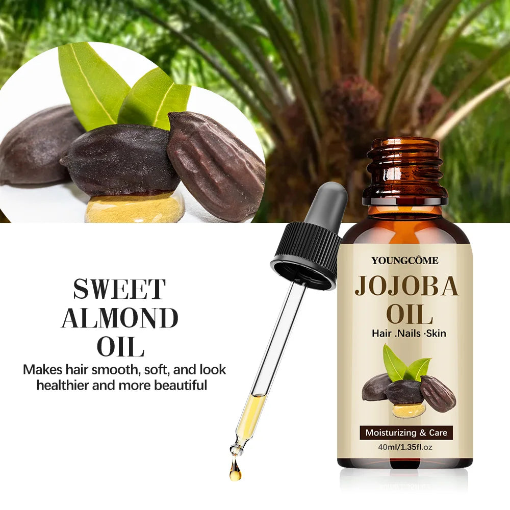 Natural Jojoba Oil Anti Aging Firming Skin Face Moisturizing Relaxing Massage Oil Hair Repair Skin Care Body Oil Peaceful Pleasures Health and Wellness