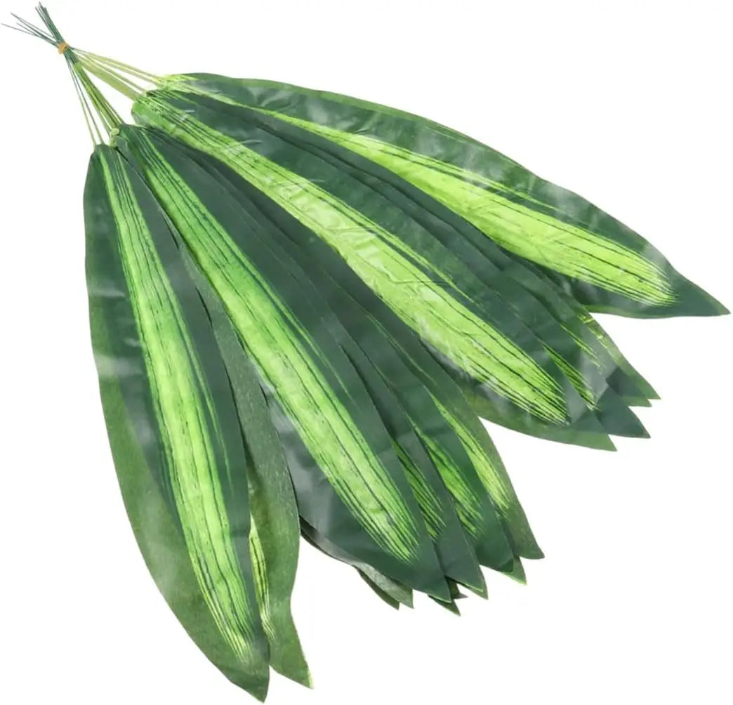 20pcs Artificial Bird of Paradise Palm Leaves 19.5" – Silk Decor