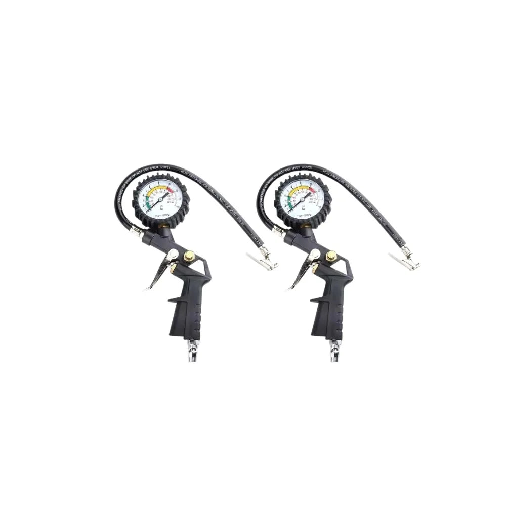 Auto Tire Pressure Gauge for Car and SUV Inflation Peaceful Pleasures Health and Wellness Black-2pcs
