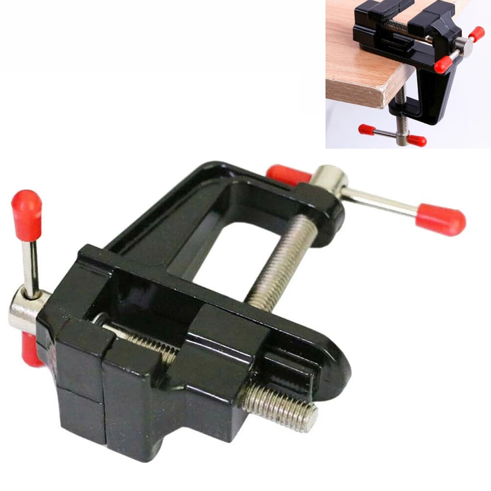 Mini Bench Vise Small Table Clamp Steel Screw Handle Household Diy