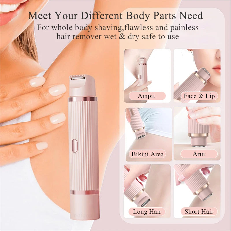 Electric Razor for Woman Bikini Trimmer Body Epilator Women Electric Shaver for Private Area Underarm Legs Facial Hair Removal Peaceful Pleasures Health and Wellness