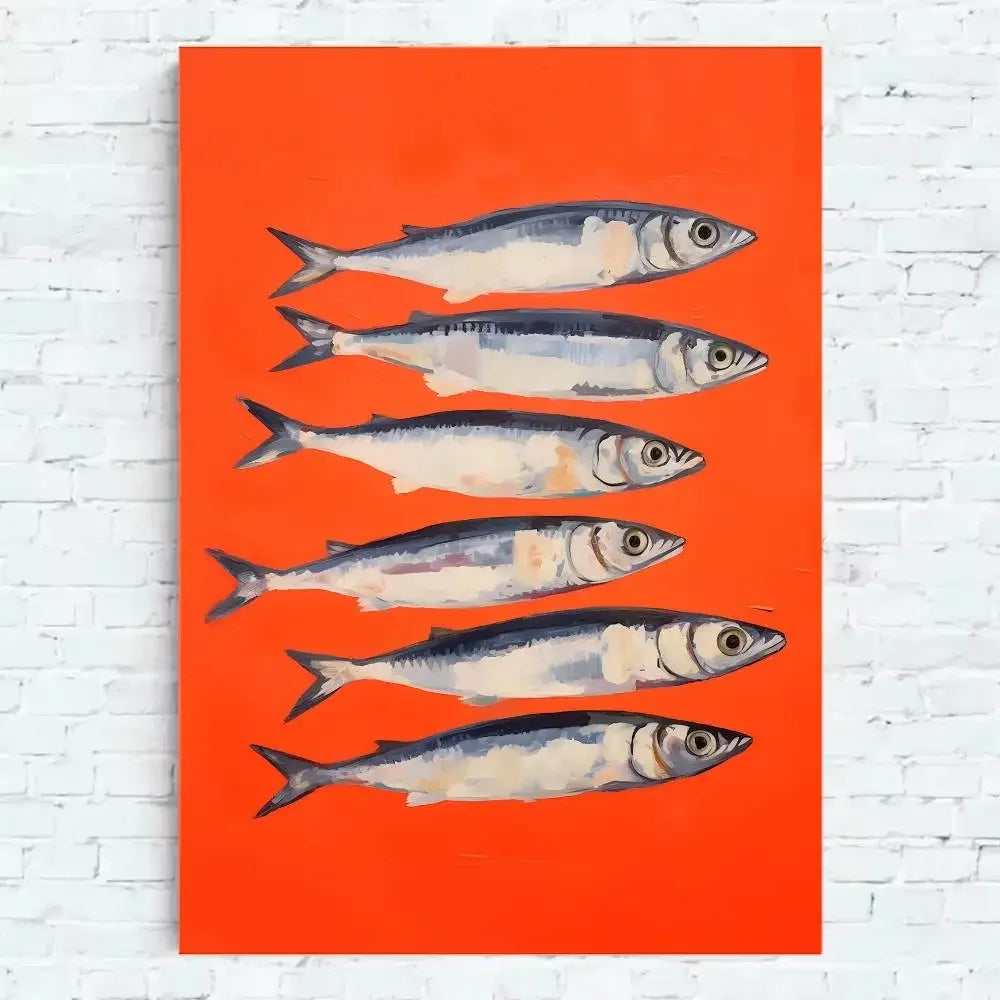 Colorful Ocean Fish Canvas Poster | Unframed Wall Art Print Canvas Wall Art Peaceful Pleasures Health and Wellness TL724 50x70cm Unframed
