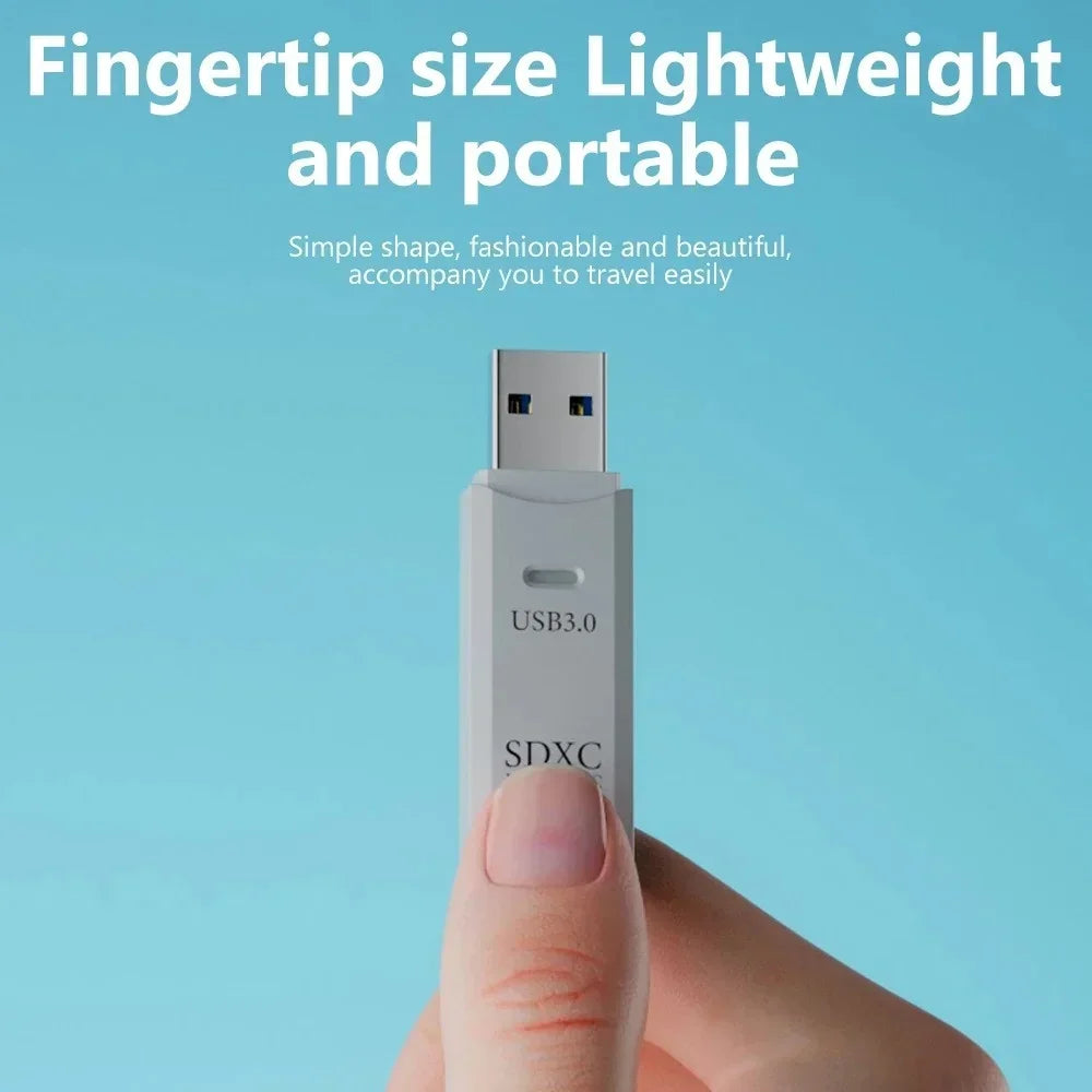 USB 3.0 SD & TF Card Reader 2-in-1 High-Speed Adapter